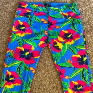 Vintage Polo Capris - Tropical Floral